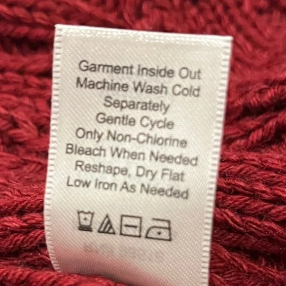 NewColdwater Creek Medium 10-12 White Oxford Button Down with Burgundy Cardigan - Picture 12 of 16